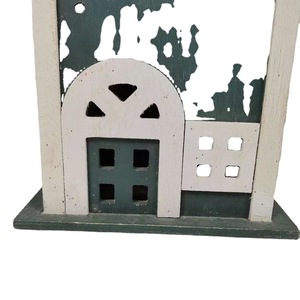 Comedero para Pájaros de Madera, Pintado de Azul, de Madera Contrachapada, Independiente, para Exteriores, Casa para Pájaros de Jardín Xh 111 - Product Image 2