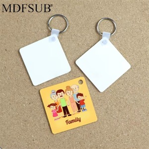 Portachiavi Quadrato in Plastica FRP 50x50mm Personalizzabile con Logo, Bifacciale, Flessibile, Creativo, per Sublimazione - Product Image 6