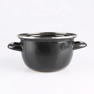 Enamel <strong>Mussel</strong> <strong>Pot</strong> with Lid for Shells Enamel Mosselpannen Pan 7" Mosselpan Blokker Enamel Cookware 14cm 18cm 20cm 2.8L - Product Image 2