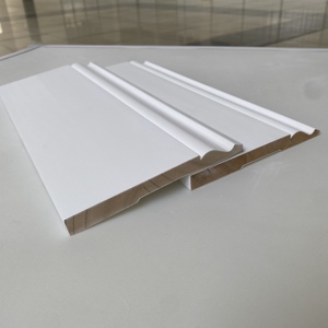 <b>Primed</b> Radiata Pine Skirting Baseboard Trim with Led Light Baseboard Trim Modern Smooth Surface Moisture Proof Building - Product Image 4