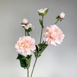 Flores de Peonía Chinas de Tela de Seda Artificial Hechas a Mano, Decoración Blanca para Bodas, Centro de Mesa Moderno para el Hogar - Product Image 1