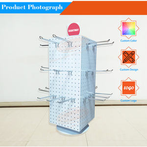 Support de panneau perforé 4 côtés personnalisé support rotatif de dessus de table support de fer <span class=keywords><strong>autocollant</strong></span> <span class=keywords><strong>crochet</strong></span> affichage Spinner - Product Image 4