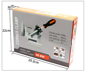 Poignée unique <span class=keywords><strong>pince</strong></span> à angle droit à 90 degrés bouche plate outil de serrage de verre alliage matériel luminaire à bois - Product Image 6