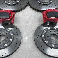 Étriers de frein à 10 pistons Auto Big avec kit de frein en céramique et fibre de carbone pour BMW Série 5 M5 M3 F90 F36 E46 E92 AUDI A5 RS6 RS4 C7