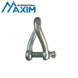 Hot Dip Galvanized Carbon Steel Twist Shackle with Pin