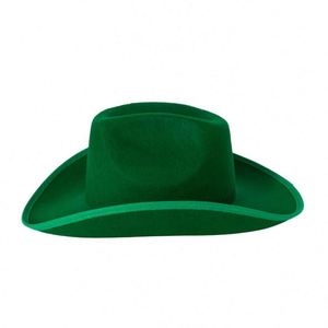 Sombreros de Vaquero Unisex de Alta Calidad para Adultos, Color Verde, 100% Poliéster, Estilo Europeo Americano, para las Cuatro Estaciones - Product Image 5