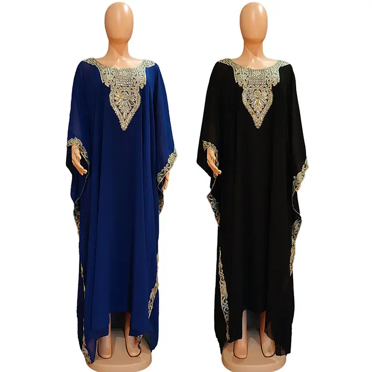 Kralen Dubai Stijl Farasha Abaya Wedding Farasha Jalabiya Maxi Jurk Kaftan Traditionele Moslim Kleding