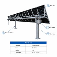 Système de suivi solaire à axe unique H2 Solar OEM, projet commercial personnalisé