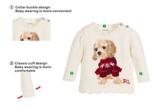 Vente chaude coton nouveau-né bébé vêtements coton biologique automne et hiver bébé noël <span class=keywords><strong>pull</strong></span> à manches longues <span class=keywords><strong>pull</strong></span> à col rond - Product Image 3