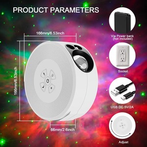 Cielo estrellado estrella proyector luz colorida Ola del Océano galaxia luz dinámica galaxia estrella noche luz para dormitorio sala de juegos fiesta - Product Image 6
