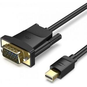 Cable convertidor mini displayport macho a vga hembra, 2m, color negro; ideal para conectar dispositivos a monitores vga. - Product Image 1