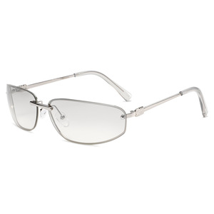 Nouvelles lunettes de soleil polarisées de style européen et américain, en métal, effet œil de chat, dégradé de couleurs, unisexes, tendance, UV400 - Product Image 6