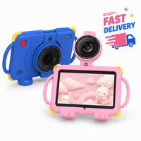 Tablet Infantil de 7 Pulgadas, Precio de Fábrica, Android 14.0, Quad-Core, 3GB+5GB RAM, 32GB ROM, 5.0MP, 180 °   Tableta Educativa para Niños con Cámara Giratoria