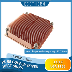 Tùy chỉnh <span class=keywords><strong>Intel</strong></span> LGA2011 hình chữ nhật máy tính để bàn 1U máy chủ CPU Cooler tản nhiệt tản nhiệt - Product Image 2