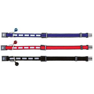 Collier pour chat en velours réfléchissant rouge avec clochette taille 0 - Product Image 4