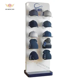 Floor Stand Holder Shelf High Quality Wood Hat Display Rack For Retail Stores