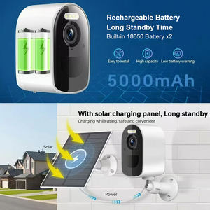 Năng lượng mặt trời <span class=keywords><strong>Camera</strong></span> an ninh CCTV Set không dây ngoài trời 2K QHD <span class=keywords><strong>Home</strong></span> Hệ thống an ninh 2-Cam Kit với cam-to-cam Sync Color Night Vision - Product Image 4