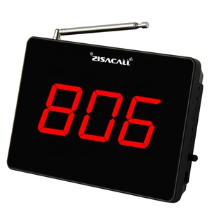 Chi Phí Hiệu Quả 3-Chữ Số Hiển Thị Receiver Không Dây Nhà Hàng Waiter Gọi Chuông Hệ Thống Nút - Product Image 3