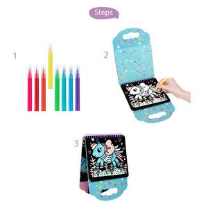 Kit de terciopelo para colorear pintura unicornio artes y manualidades juguetes de dibujo para niños libro para colorear para niños - Product Image 2