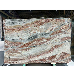 แผ่นหินอ่อนสีแดงที่ทันสมัยสำหรับวางบนเคาน์เตอร์หินธรรมชาติสำหรับห้องครัวเกาะผนังห้องนั่งเล่นห้องอาหารห้องน้ำบ้านสำนักงานโรงแรม - Product Image 6