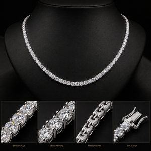 925 <b>Silver</b> Gold Plated VVS Moissanite 2mm 6.5mm Hip Hop Women Men's Tennis <b>Chain</b> Necklace Anniversary Gift - Product Image 5