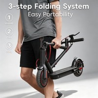 Trottinette électrique pliable pour adultes, vitesse maximale de 25 km/h, moteur 650W, batterie lithium rechargeable 36V, trottinette de trajet domicile-travail