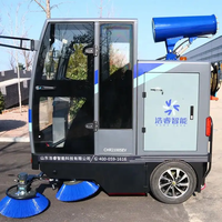 Balayeuse de voirie entièrement électrique, machine de nettoyage de rue intégrée avec fonctions de balayage et d'aspiration, pour routes, propriétés, communautés, entrepôts, usines