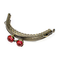 8.5CM 10 couleurs perles de corail baiser fermoir serrure pour sac Arc gaufrage dentelle métal sac cadre pour porte-monnaie sac faisant bricolage artisanat
