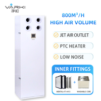 Système de récupération d'air 800m3/h, type armoire, ERV/HRV, sortie d'air sphérique 360° °   Contrôle de la direction du flux d'air, design moderne, ventilation
