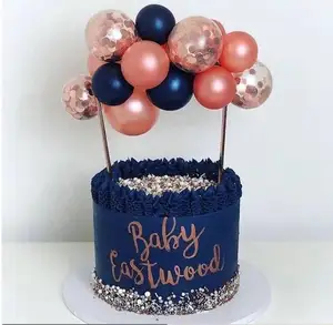 5 Zoll Roségold Konfetti Luftballons Geburtstags torte Dekorationen Ballon Cake Topper für Geburtstags feier zubehör