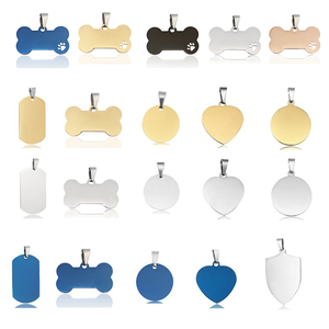 Thép Không Gỉ Trống Dog <span class=keywords><strong>Tag</strong></span> Quảng Cáo Khuyến Mại Quà Tặng Logo Khắc Mặt Dây Chuyền Cho Pet ID Tên Cổ Áo Thẻ - Product Image 2
