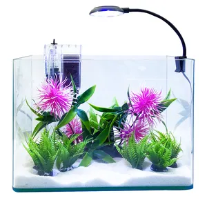 Fabrik Großhandel kleine LED ökologische Aquarium Aquarium Aquarium und Zubehör für die Heim dekoration