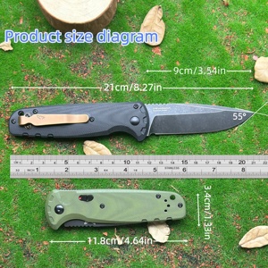 Navaja Plegable Estilo 4300 con Hoja 9Cr14MoV y Mango G10, Herramienta Táctica para Camping, Caza y Uso Diario (EDC), OEM, DIY - Product Image 6