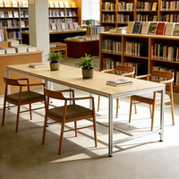 Table de conférence en profilé aluminium, table longue, ensemble table et chaises de négociation simple et moderne, plan de travail
