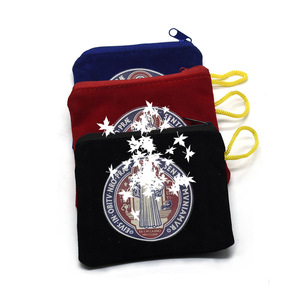 Sac de rangement pour bijoux en velours 9x16 cm avec fermeture éclair et cordon de suspension, pour le commerce transfrontalier - Product Image 3