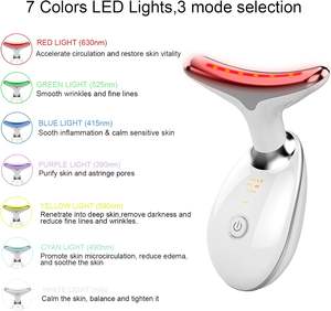 7 en 1 électrique chaud froid visage cou levage masseur multifonctionnel appareil de beauté du visage pour les soins de la peau - Product Image 3