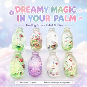ของเล่นบีบแก้เครียดแบบใส รุ่นใหม่ Qite TPR มอลโทส ขวดลอยน้ำ ประกายวิบวับ เหมาะสำหรับเป็นของขวัญ - Product Image 4