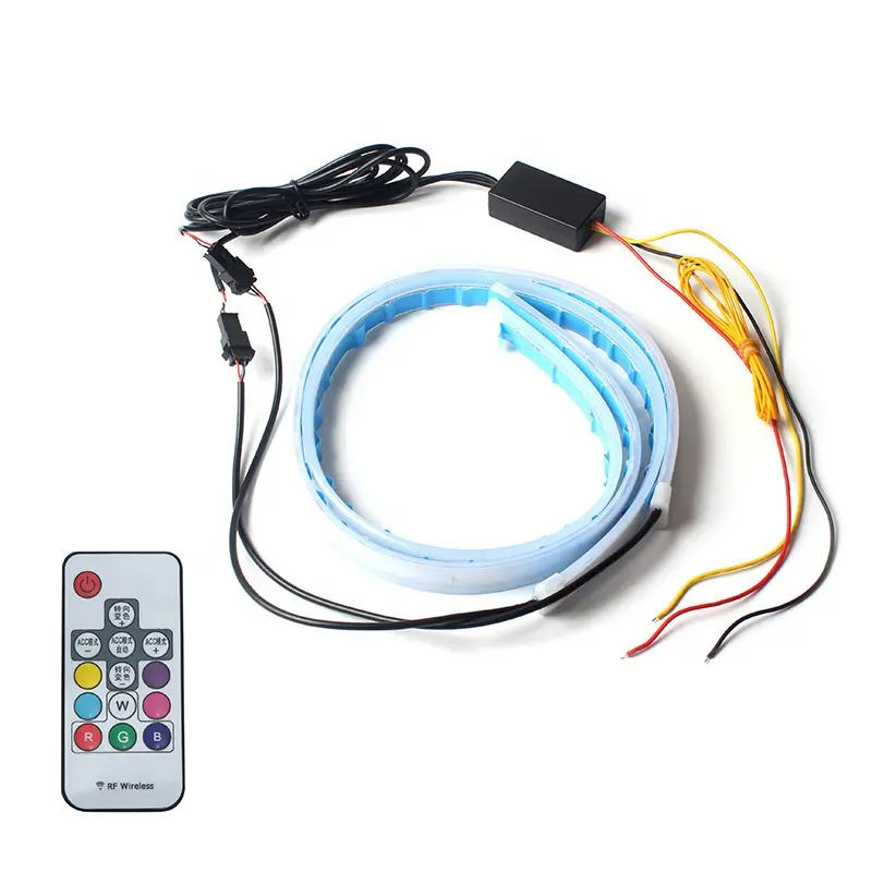 Hyml Auto Auto Led Drl + Richtingaanwijzer Slim Dc 12V Flexibel 30Cm 45Cm 60Cm Dagrijverlichting Led Koplampstrips