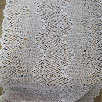 Bordure en dentelle extensible brodée en jacquard rose de 22,5 cm, personnalisée, pour lingerie sexy et accessoires textiles de maison