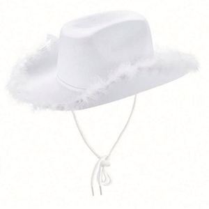 Sombrero de Vaquero/Vaquera de Pelo Sintético Rosa, de Moda, de Alta Calidad, para Invierno, Casual, para Fiestas al Aire Libre - Product Image 4