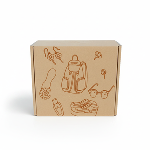 กล่องไปรษณีย์กระดาษคราฟท์พิมพ์ลายตามสั่ง เป็นมิตรกับสิ่งแวดล้อม สำหรับบรรจุภัณฑ์เสื้อผ้าและเครื่องสำอาง - Product Image 1