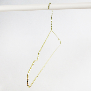 Shiny 400mm Gold Retail Boutique Dress Suit Display Gold Plated Metal Wire Clothes <b>Hanger</b> - Product Image 2