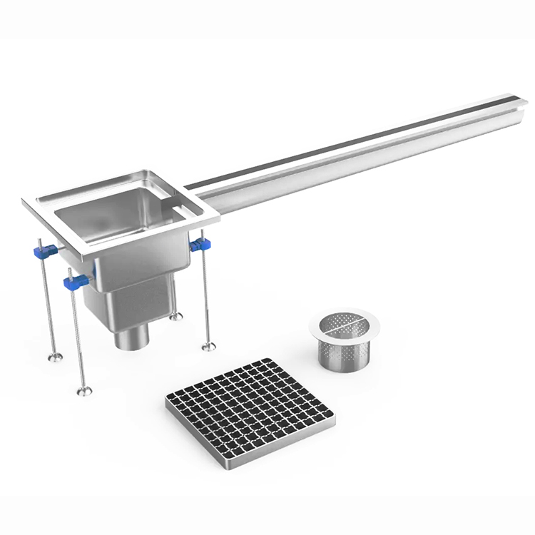 Flat Roof Drain Set DN 70 With Leaf Catcher, Bend, HT Pipe, Bitumen Flange, Roof Gully, Inlet, DN 75 (87 Bend + 150 Mm HT Pipe