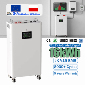 PL Stock DDP 51.2V 314Ah 16kWh JK V19 BMS 2A Active Balance Floor <b>Standing</b> Vertical Cabinet Solar LiFePO4 Energy Storage Battery - Product Image 1