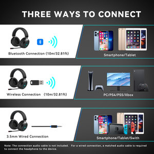 G11 cho gamer PS4 ps5 không dây Bluetooth chơi <span class=keywords><strong>game</strong></span> headphone với LED ánh sáng chơi <span class=keywords><strong>game</strong></span> tai nghe - Product Image 3