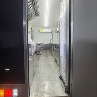 Camionnette à glaces à usage extérieur avec barre de remorquage, en tôle galvanisée certifiée CE, longue durée de vie