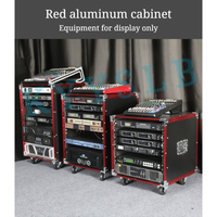 Boîtier antichoc professionnel en aluminium rouge 10U pour microphone KTV, rack de mélangeur de scène 16U, amplificateur, boîtier d'air 12U
