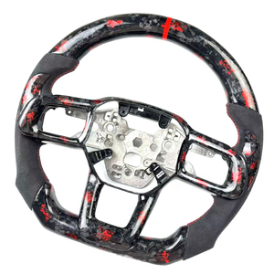 2025สำหรับ Mustang พวงมาลัยสปอร์ตทรงดีแบบกำหนดเองคาร์บอนไฟเบอร์สีดำคุณภาพสูงสำหรับหนังแท้แบบ3ก้านรุ่นที่จับ35มม. - Product Image 2