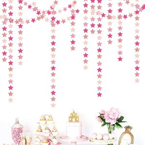 Guirnalda de Decoración para Fiestas en Rosa Intenso - Serpentinas Colgantes con Diseño de Estrellas Brillantes, para Cumpleaños, Bodas, Baby Showers - Product Image 5