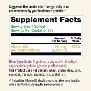 Vitamine D3 haute concentration 5000 UI dans l'huile d'olive, complément alimentaire pour le soutien musculaire et immunitaire des adultes, non destiné aux nouveau-nés ou aux femmes enceintes - Product Image 5